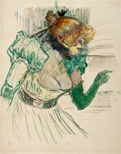 Artista con guantes verdes de Henri de Toulouse Lautrec